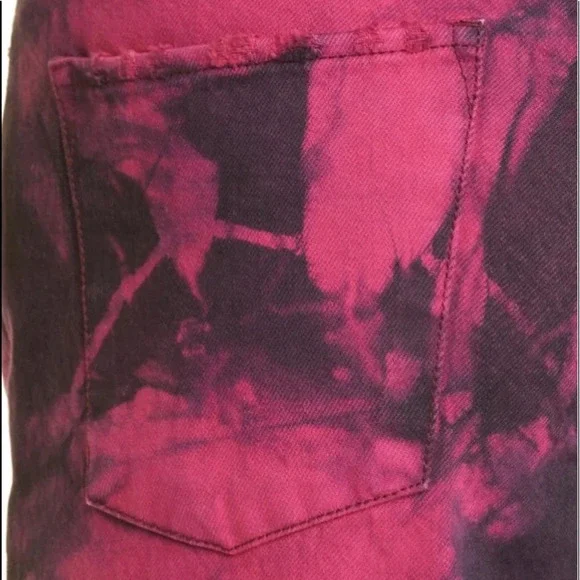 Alice + Olivia Pink and Black Straight Leg Jeans - Picture 6 of 11